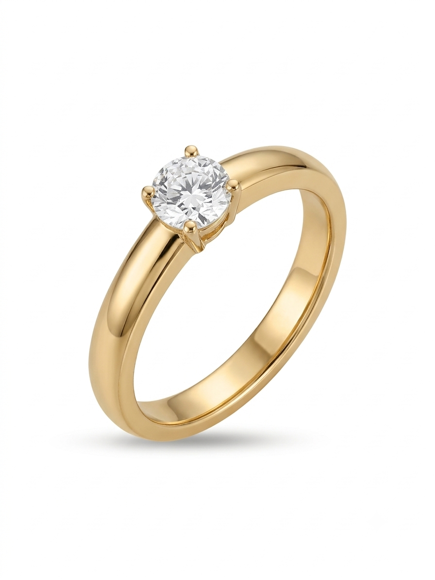 18K Solid Gold 1.27CT Sparkling Seed Diamond Ring