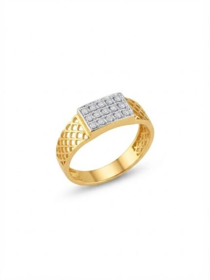 18K Solid Gold 37.0CT Sparkling Seed Diamond Ring
